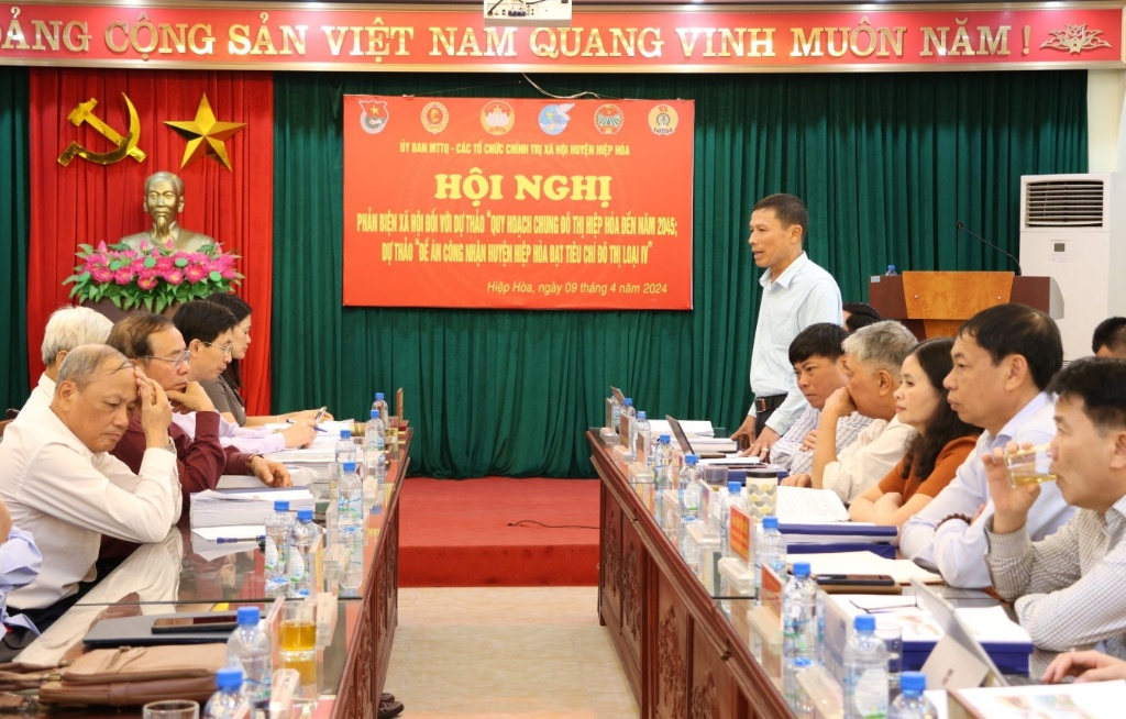 Hội LHPN huyện Hiệp Hòa thực hiện phản biện xã hội đối với dự thảo Đề án quy hoạch chung đô thị...