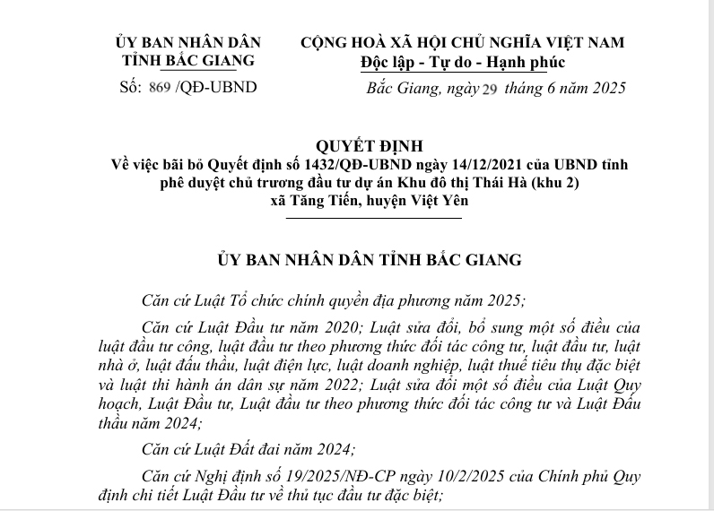 Bãi bỏ một số Quyết định UBND tỉnh